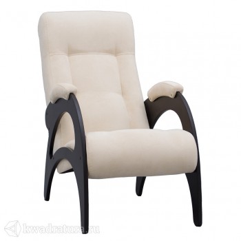 Кресло для отдыха Неаполь Модель 9 без лозы (Венге-эмаль/Ткань Ваниль Verona Vanilla) в Нововаршавке - novovarshavka.mebel54.com | фото